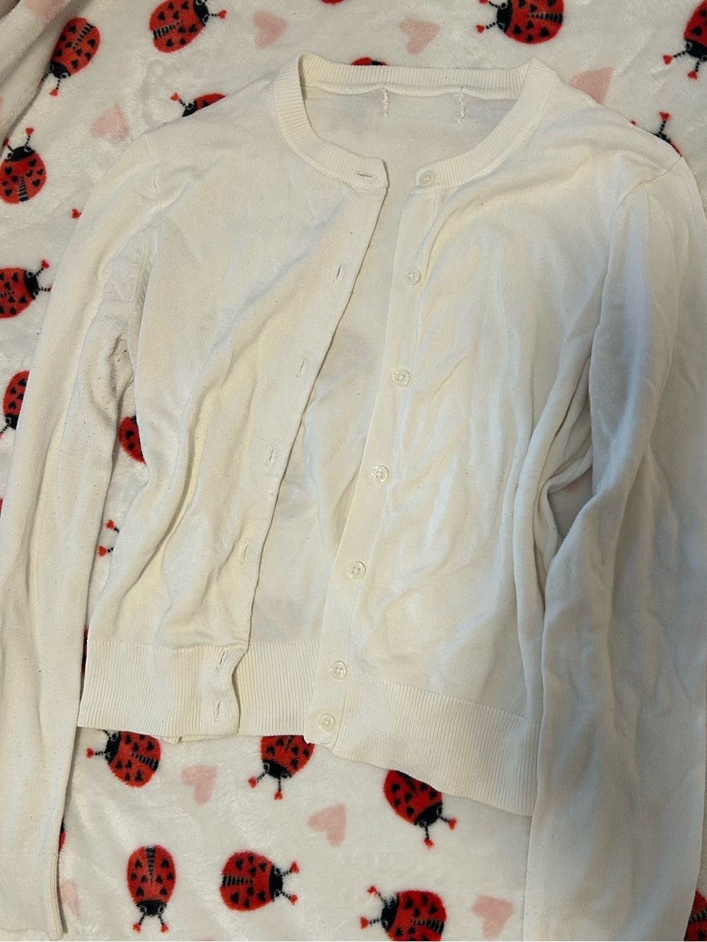 White Button Up mini Sweater